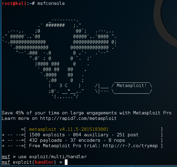 msfconsole