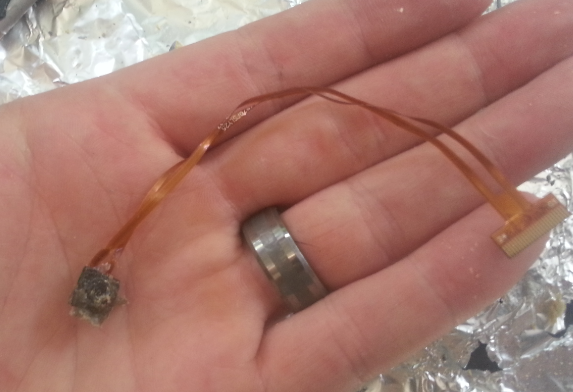 Pinhole camera removed from skimmer